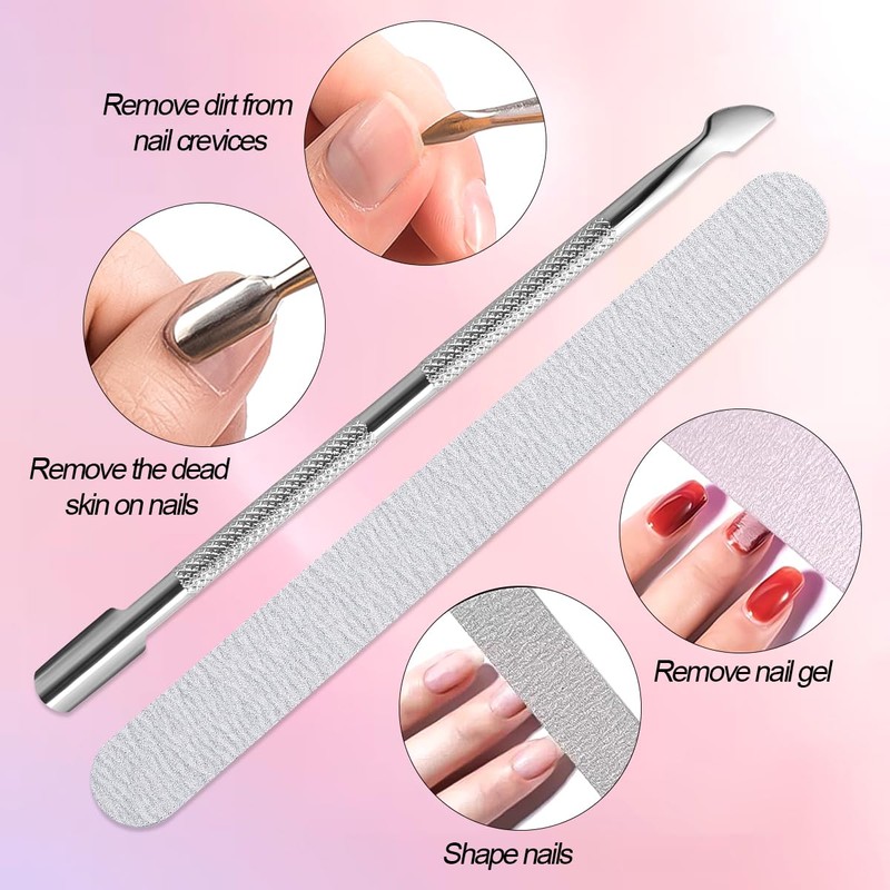 SUTOZMIWE Poly Gel Nail Kit, Clear White Nude Pink Nail