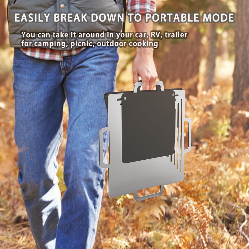 ONLYFIRE OUTDOOR LIVING 2 IN 1 BBQ Charcoal Grill &