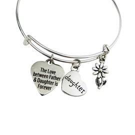 Gift for Daughter from Dad, The love between a Father and Daughter is forever bracelet