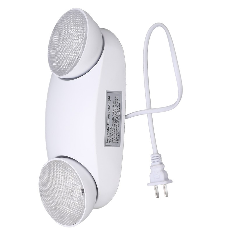 LED Emergency Light Two Head Adjustable Commercial Emergency Lighting Fixtures