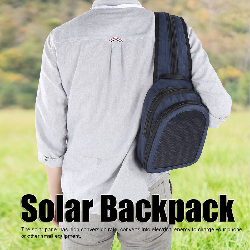 10W 5V Portable Lightweight Emergency Backpack with Solar Panel Charging