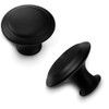 30 PCS Kitchen Cabinet Knobs, 1-1/5 Inch Dresser Knobs, Black
