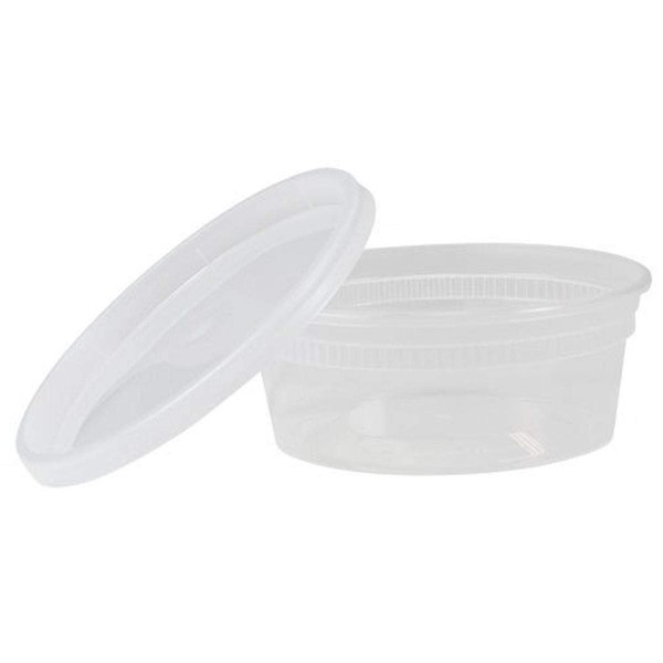 TRiPAK TD40008 Plastic Deli Container with Lid, 8 oz. (Pack