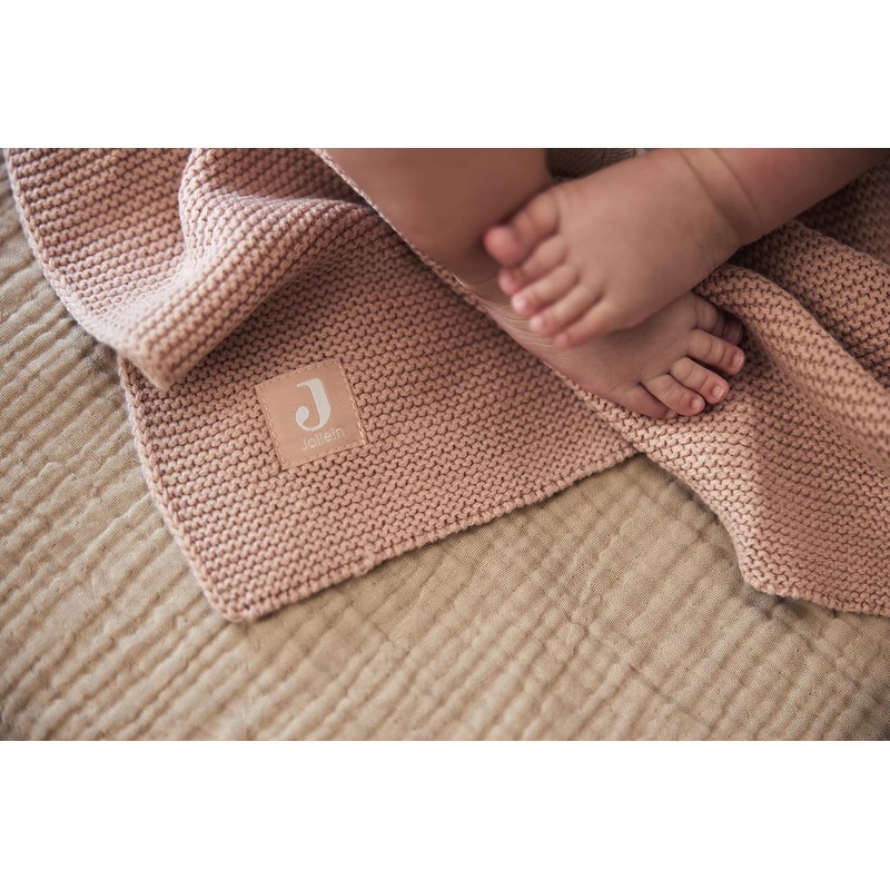Jollein 516-511-67067 Babydecke Strickdecke Basic Knit rosa (75x100 cm)
