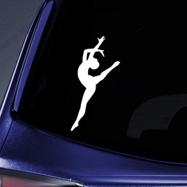 Bargain Max Decals Dancer Silhouette Sticker Decal Notebook Car Laptop 5.5" (White)