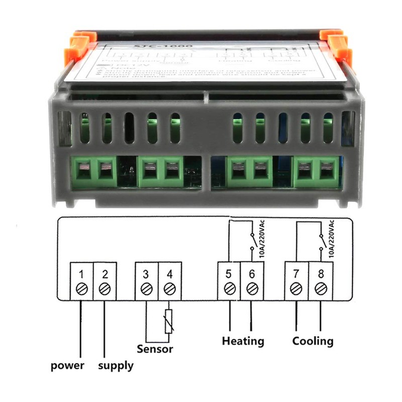 Dorhea STC-1000 10A DC 12V Digital LED Temperature Controller Cooling