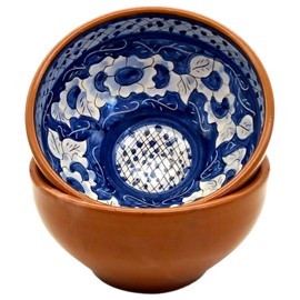 Handmade Hand Painted Portuguese Pottery Soup Bowls – Set of 2 (Blue & White)