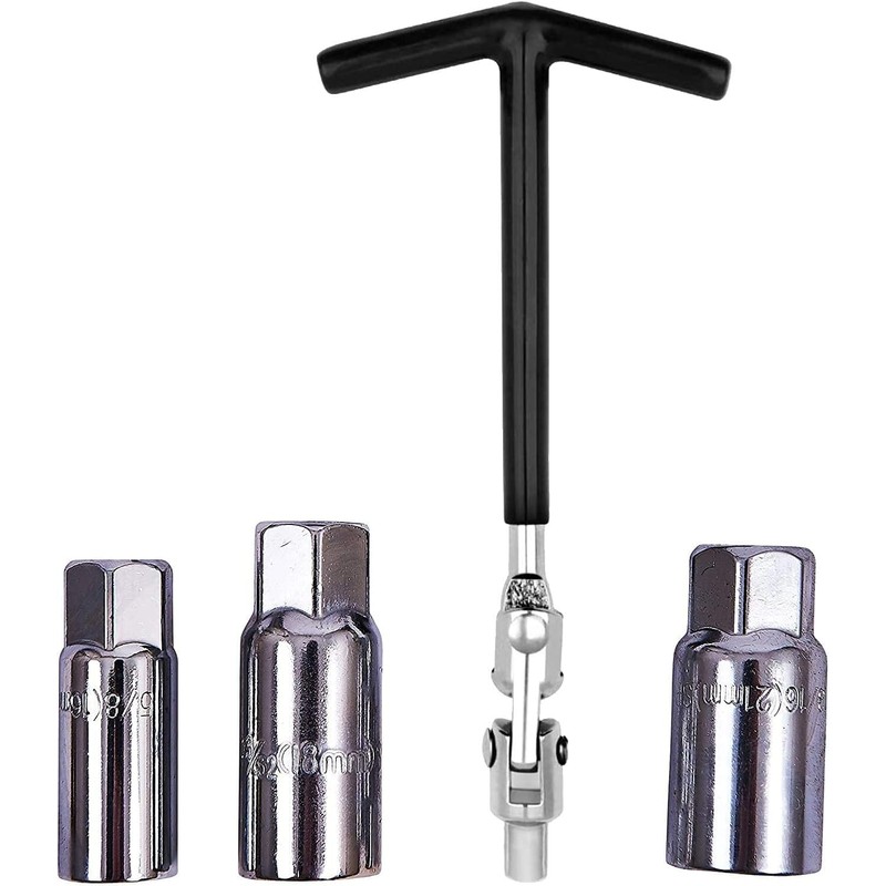 Mr. Gadget's Solutions 4PC T-Bar Spark Plug Spanner Wrench Set
