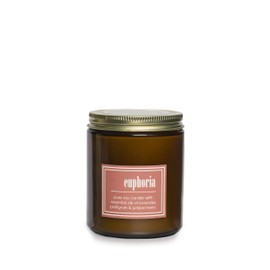 ECO CANDLE CO. Essentials Candle, Euphoria, 8 oz. - Scents of Lavender, Petitgrain, & Juniper - 100% Soy Wax, No Lead, Hand Poured, Phthalate Free, Made from Midwest Grown Soybeans
