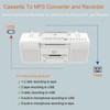 Cassette Player Boombox, Portable AM/FM Radio Stereo with Bluetooth, USB,