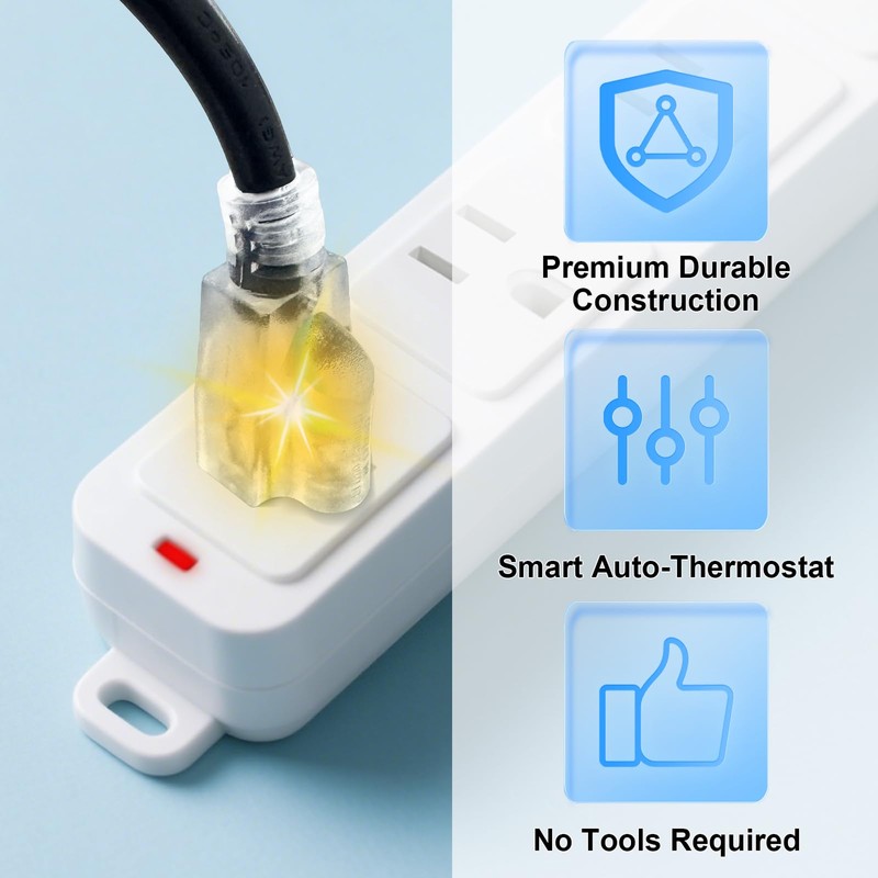 MAXKOSKO 15A 120V Thermostatically Controlled Outlet Extension Cord