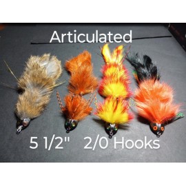 Unbranded 4 - 5 1/2"  Weedless " Bottom Dweller" Flies Pike  Peacock Bass  Muskie Striper