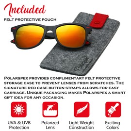 PolarSpex Mens Sunglasses - Retro Sunglasses for Men, Polarized Sunglasses for Womens - Cool Shades for Driving, Fishing