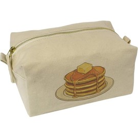 'Pancakes with Syrup and Butter' Canvas Wash Bag/Makeup Case (CS00043453)