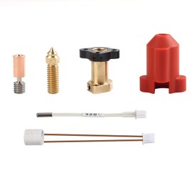 Imdinnogo 3D Printer Accessories K1 Max Ceramic Heating Block Hotend Kit Replacement: 0.4mm Nozzle Thermistor Titanium Alloy Throat High-Speed Print Head with Silicone Sock for K1 1.75mm Filament