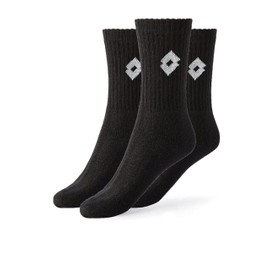 Lotto 12 Pairs Unisex Tennis Socks Made of Breathable, Soft Cotton, Oeko-Tex Certified, Black, EU 39-42, black