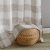 Bapawfish Buffalo Plaid Check Beige Sheer Curtain Panels, Gingham Grommet