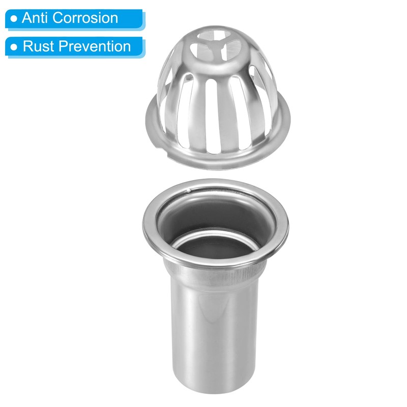 PATIKIL Dome Gutter Guard, Stainless Steel Downspout Strainer, Anti-Blocking Strainer