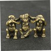 GRIRIW Pure Brass Ornament Office Table Decoration Charming Monkey Model