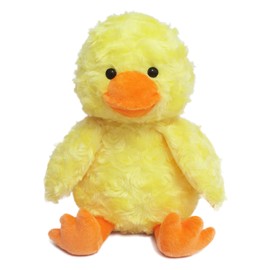 Doindute Rose Duck Plush Stuffed Animal, Cute Furry Yellow Duck Toy, Soft Cuddly Plushie Hugger Toy for Boys Girls, Gifts for Kids or Girlfriend, 9 Inches