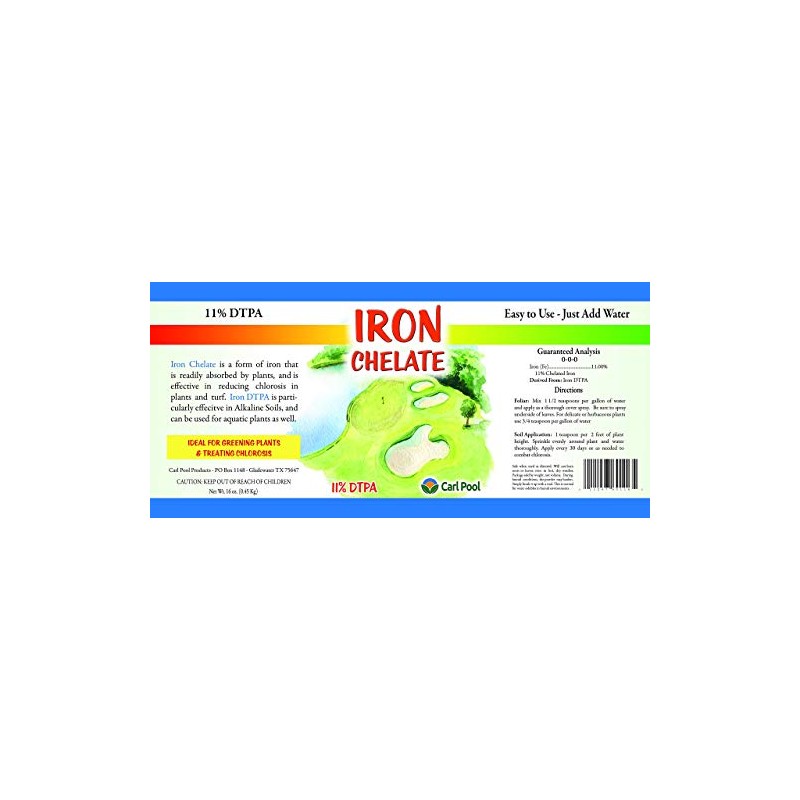 Carl Pool Iron Chelate 1 Lb - Water Soluble Fertilizers