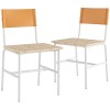Sauder Boulevard Cafe Faux Leather Back Dining Side Chair Brown/White