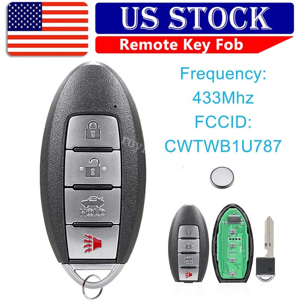 Replacement Smart Keyless Remote Key Fob for 2011 2012 Infiniti