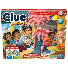 Hasbro Gaming Clue Junior Board Game | 2-Sided Gameboard, 2 Games in 1 | 2 to 6 Players | Mystery Games for Kids | Back to School Gifts | Classroom Preschool Games | Ages 4+