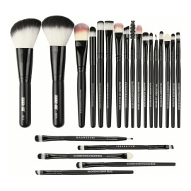 Set de Brochas de Maquillaje Profesional de 22 Piezas para Cara y Ojos con Fibras Suaves