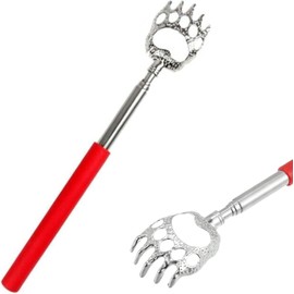 Extending Back Scratcher Claw Portable Telescopic Stainless Steel Metal Massager Men Women Red Blue Purple Extendable 21.5-57 cm