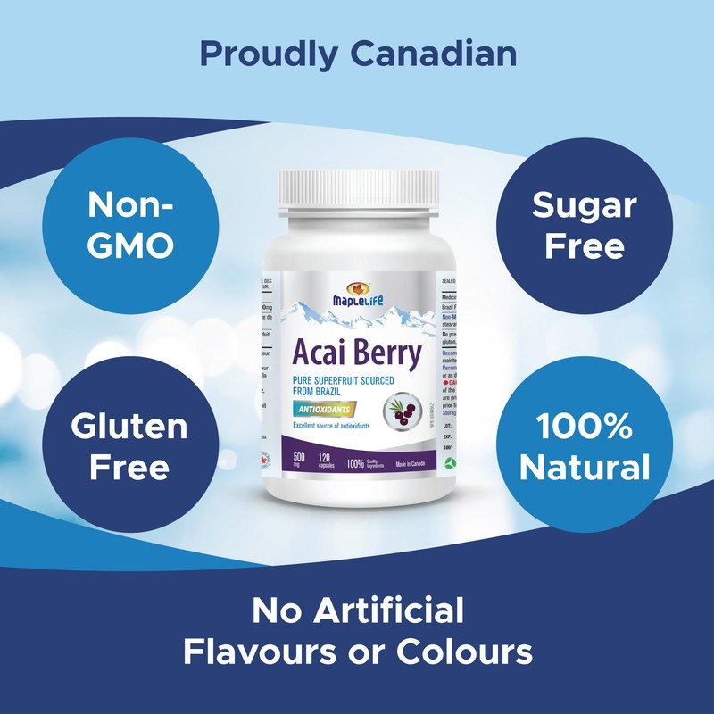 MapleLife Nutrition - Acai Berry 500 mg - Pure Superfruit