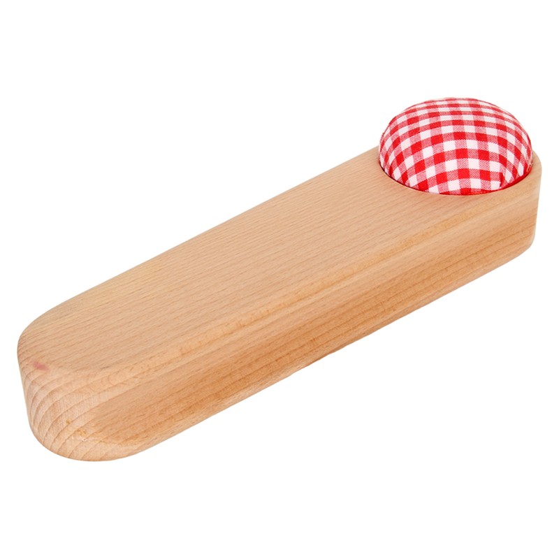 Quilters Clapper Pin Cushion Design Smoothing Wood Easy Operation Hardwood