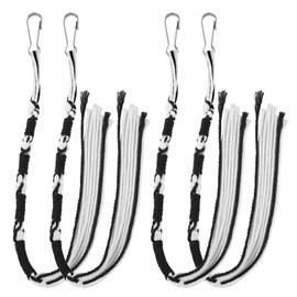 DRMFLE 4pcs Set of Vibrant Tzitzis Tassels for Prayer Shawls, Home Decor Tassels with Buckles for Hebrew Men Women, Ideal for Hanukkah, Weddings & All Occasions (Black)