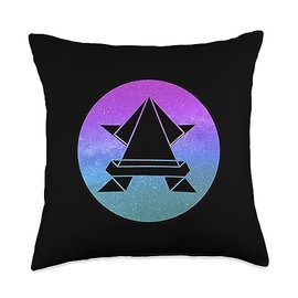 Frog Origami Galaxy Aesthetic Retro Animals Frog Origami Galaxy Vaporwave Aesthetic Retro Animals Throw Pillow, 18x18, Multicolor