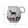 Dog & Flowers Stoneware Creamer