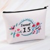 Sweet 15 Birthday Gifts for Girls 15th Birthday Zipper Bag