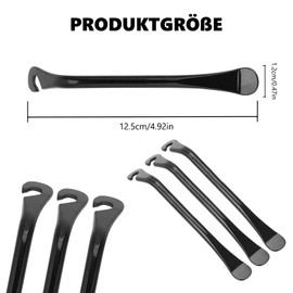 AUXHCYL Reifenheber Fahrrad Metall, 3 Stücke Fahrrad Reifenheber, Stark Robust Ahrradreifen Heber, Schwarz