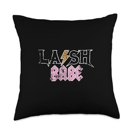 Vintage Lash Babe Lash Artist Eyelash Lash Tech Lash Throw Pillow