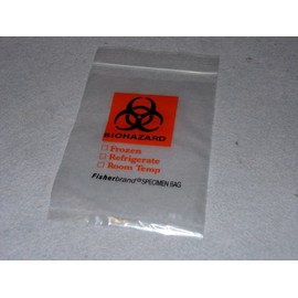 Biohazard Specimen Transport Bag, Double Pocket (4'' x 6'') (1000 per case)