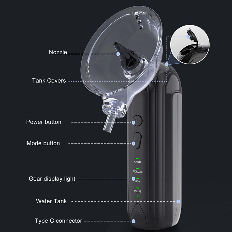 Electric Ear Wax Removal Tool with Ear Cup IPX7 Waterproof