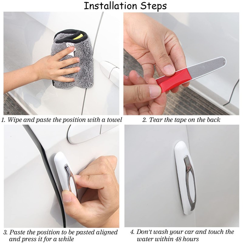 4 Pcs Car Door Edge Guards Car Side Door Protector