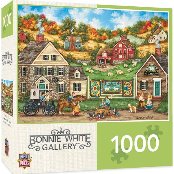 MasterPieces Hometown Gallery Jigsaw Puzzle, Great Balls of Yarn, Featuring Art by Bonnie White, 1000Piece, Assorted, 19.25" x 26.75"