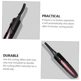 Healeved Eyelash Curler Eyelash Styling Tools Electric Eyelash Tool Heating Lash Mini USB Eyelash Curling Clip Electric Eyelash Curling Brush Portable Lash Curler Heated Eye Lash Curler Abs