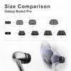 diofit Premium Multi-Flange Eartips Compatible with Galaxy Buds3 Pro (Black,