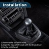 TUCKBOLD 5 Speed Manual Gear Shifter Knob with Cover for