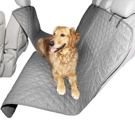 Furhaven Universal Water-Resistant Quilted Hammock-Style Backseat or Cargo Area Protector - Gray, One Size