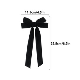 2 Pack Bow Hair Clips, Black Velvet Hair Bows for Women Hair Accessories for Women Girls Gifts