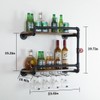 BOTAOYIYI Wine Rack Wall Mounted 2 Tier, Hanging Floating Small