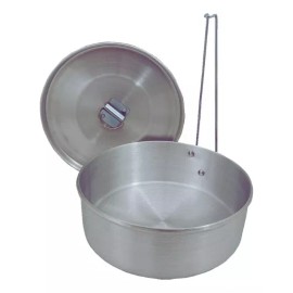 Komale Flanera Fiambrera 22 Cm Baño María Molde Flan Napolitano Color Plateado