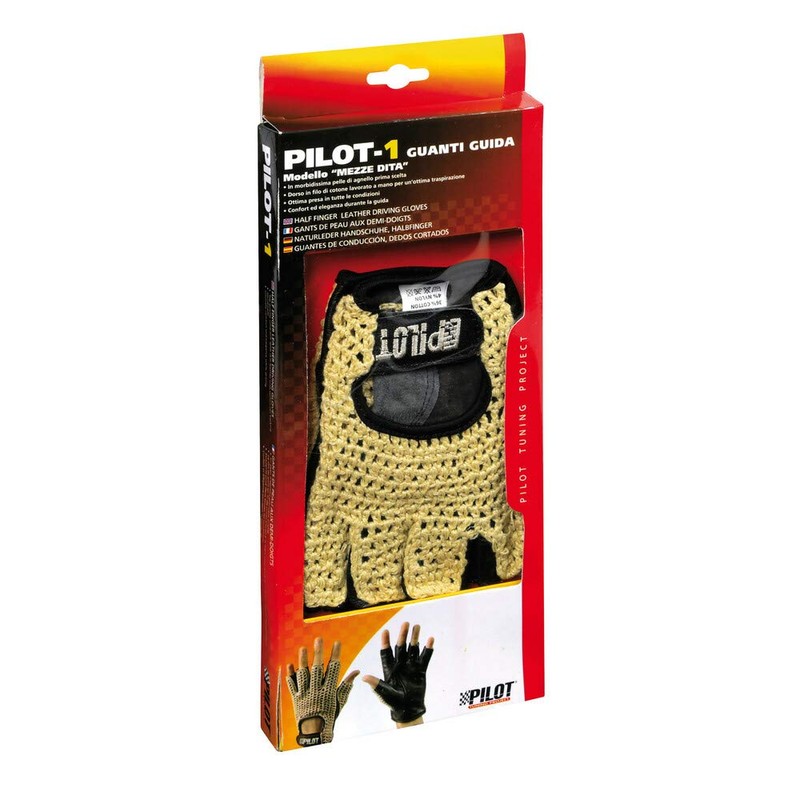 Lampa Pilot-1, Half-Finger Driving Gloves – M – Black